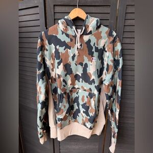Champion Camouflage Crewneck Hoodie in Green, Brown, Black